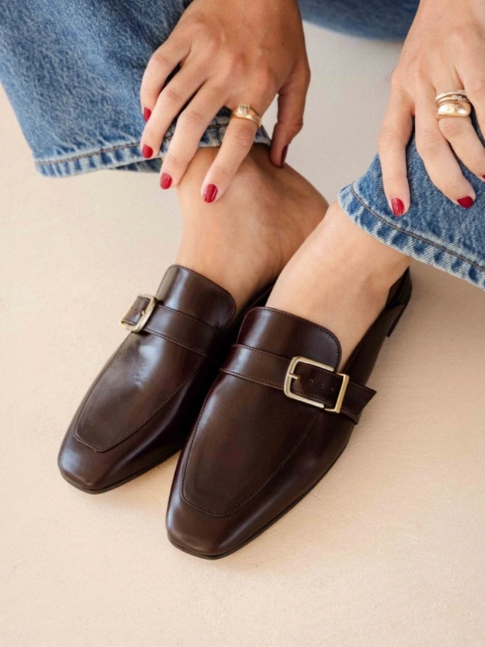 Bobbies Paris Posie Mule Loafers - Size EU 38